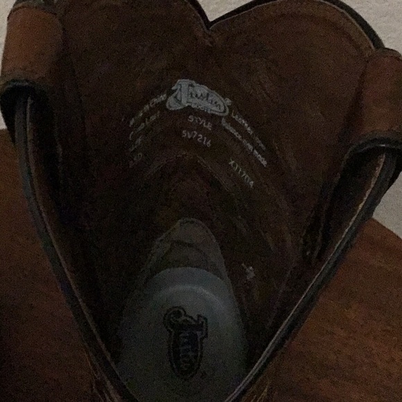 SV7216 Mens Justin Silver Cattleman Cowboy Boot Square Toe Brown - Picture 3 of 16